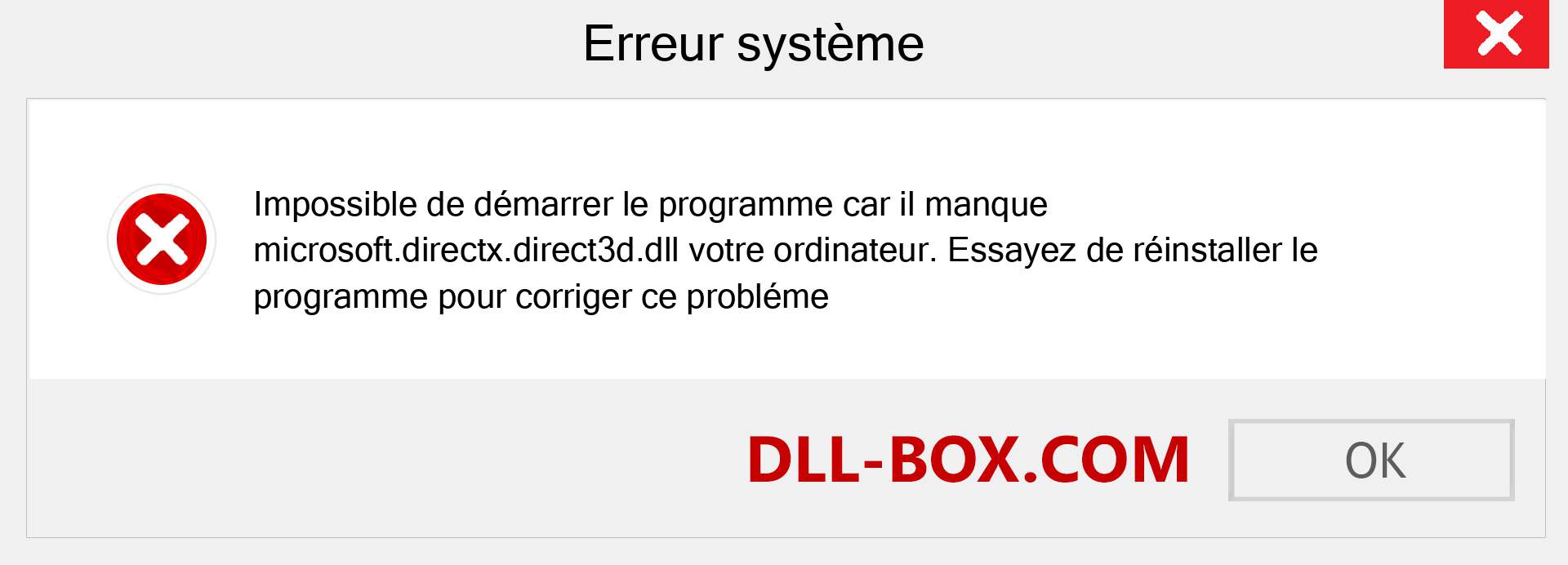 Le fichier microsoft.directx.direct3d.dll est manquant ?. Télécharger pour Windows 7, 8, 10 - Correction de l'erreur manquante microsoft.directx.direct3d dll sur Windows, photos, images